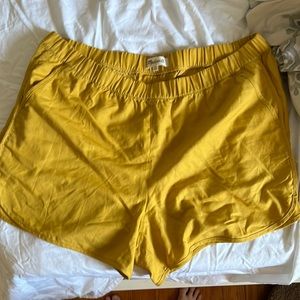 Madewell mustard shorts